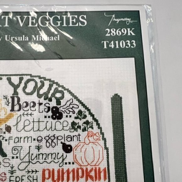 Imaginating Inc. Let's Eat Veggies #2869 K Cross Stitch Kit Sampler 2013 NEW Fun - Picture 4 of 6